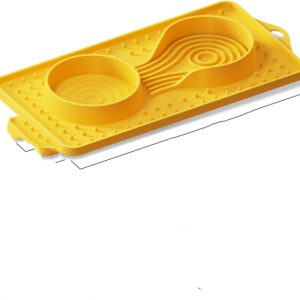 Pet Licking Pad Set for Dogs and Cats, Silicone Slow Feeder Feeding Mat with Suction Cups for Healthy Eating Habits